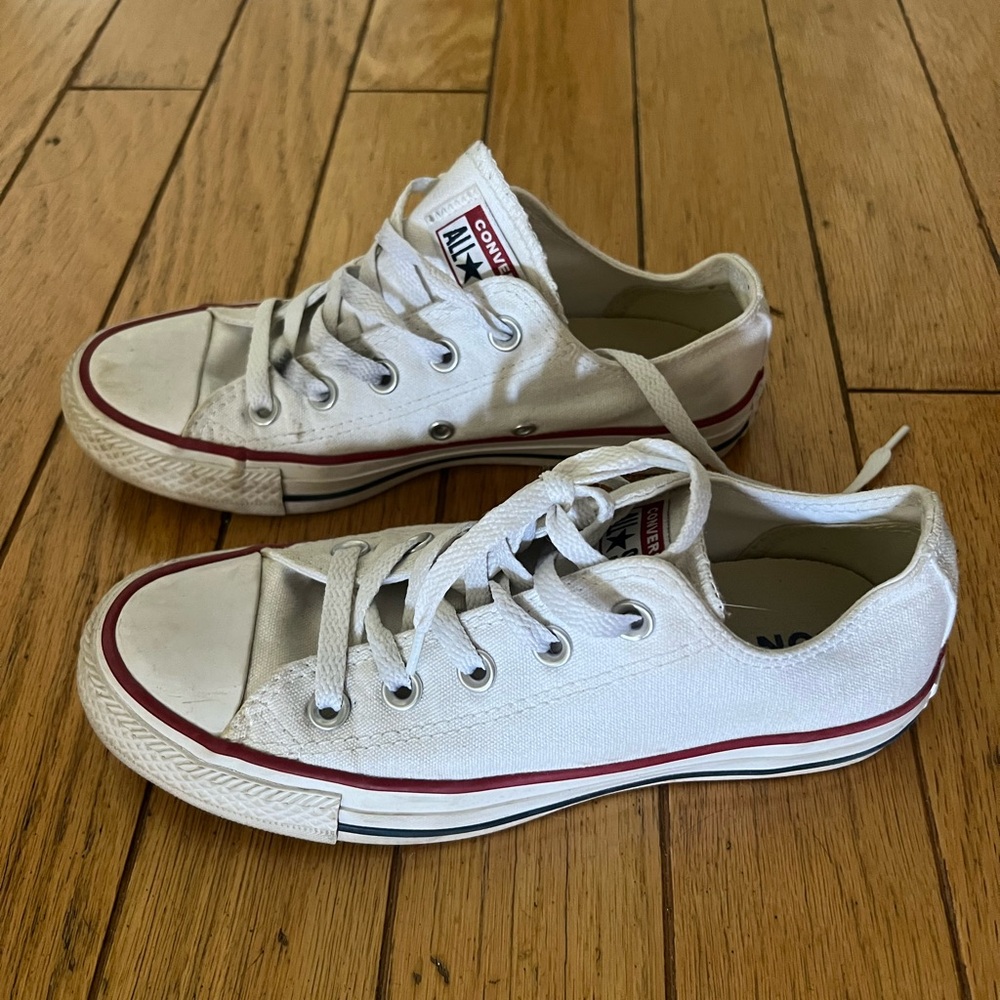 converse white all star canvas low top